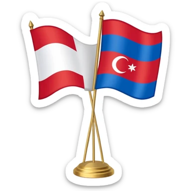 Doğu Türkistan Bayrağı+Türk Bayrağı+Azerbaycan Bayrağı sticker