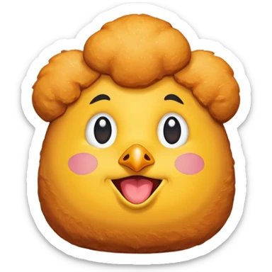 Make an emoji of a chicken nugget sticker