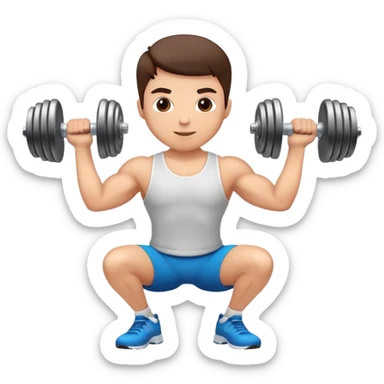 exercise workout with dumbbells sticker