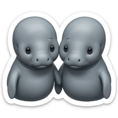 love couple manatee sticker
