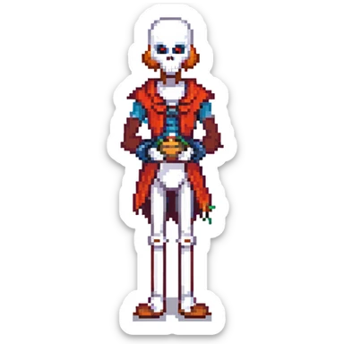 Undertale pixel art style, Papyrus sticker