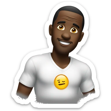 Diddy shining with a bottle of baby oil sticker