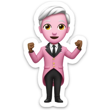 Pink spy saluting  sticker