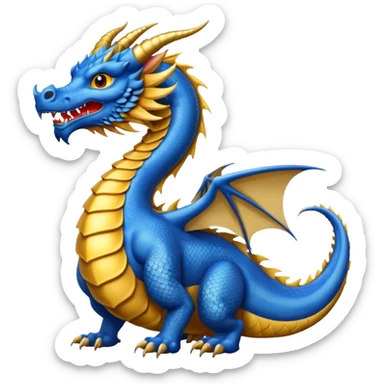Haz un dragón azul oriental  sticker