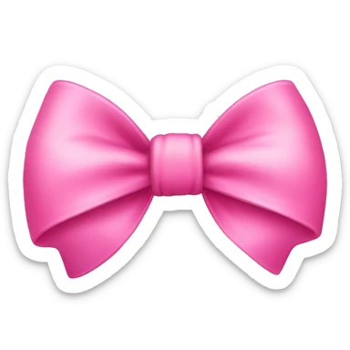 A cute pink bow sticker