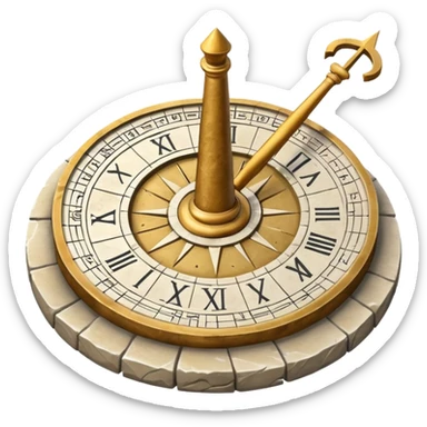 ancient sundial sticker