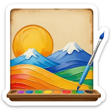Canvas mid-painting (broad strokes) sticker