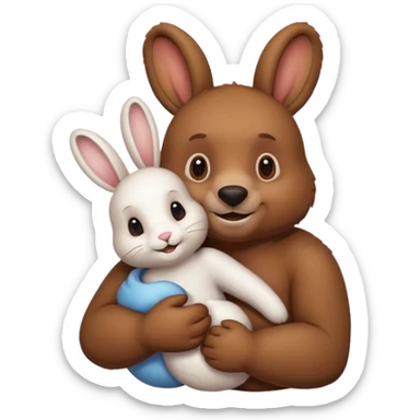 Oso y coneja amor sticker