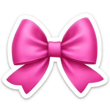 A Christmas pink bow sticker