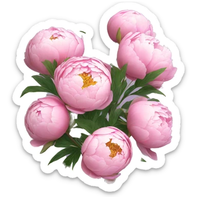 peonies ￼ sticker