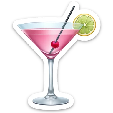 pink coctail sticker