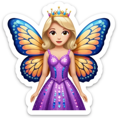 the miss  pageant butterfly dress winner lady sticker