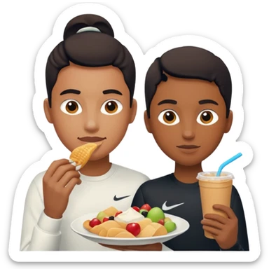 i want two person nicke eatche athore sticker