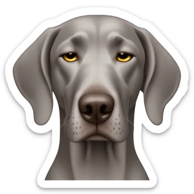 Sleeping Weimaraner sticker