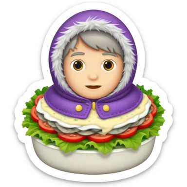 salad herring under a fur coat sticker