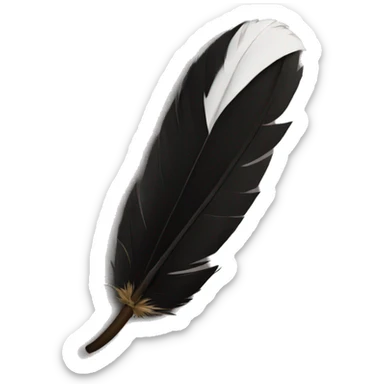 Black quill sticker