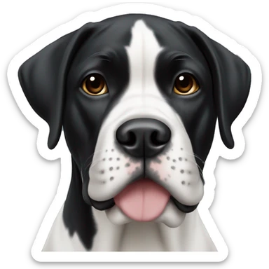 Black and white boxer lab dog  sticker
