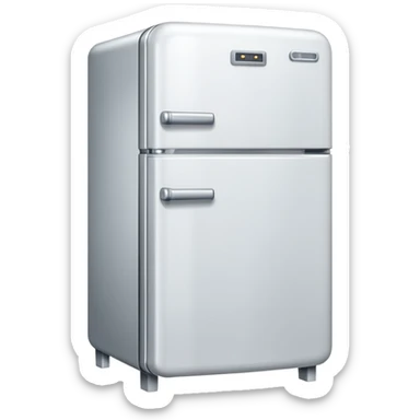 A fridge with arms and legs sticker