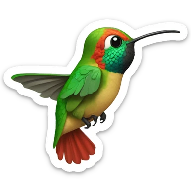 emoji de un colibrí bostezando  sticker