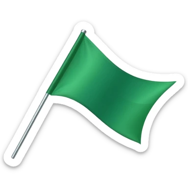Triangle green flag sticker