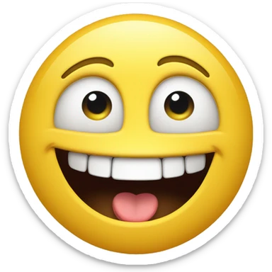 Grinning Face with Big Eyes
A yellow face with smiling eyes and a broad, open smile, showing upper teeth and tongue on some platforms. Often conveys general happiness and good-natured amusement. sticker