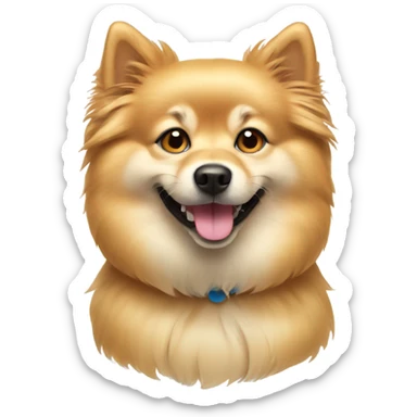 spitz dog golden sticker