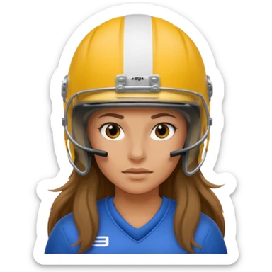 Long Haired Football Players, Female player sticker