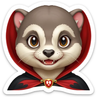 Female Vampire Otter sticker