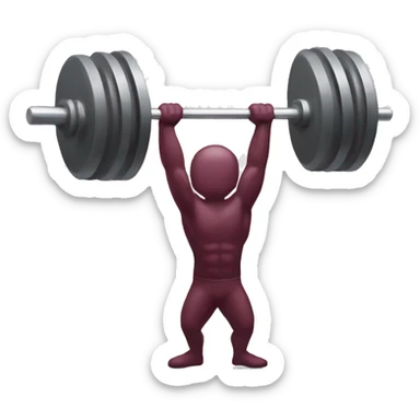gym barbell with Bordeaux plates sticker