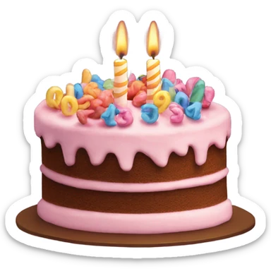 Birthday cake with 31 on it  sticker