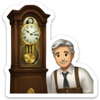 grandfather clock sticker