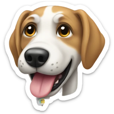 Un perro en un cohete sticker