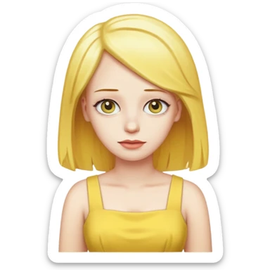 Simpson women with yellow hair sticker