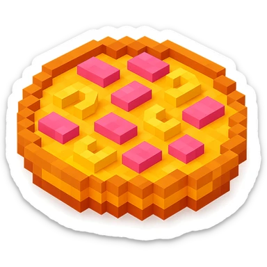 Hawaiian pizza with ham and pineapple sticker