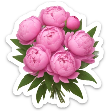 Bouquet of pink peonies sticker