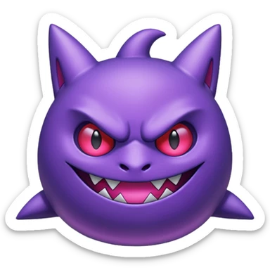 Pokemon legendary purple and pink mega gengar sticker