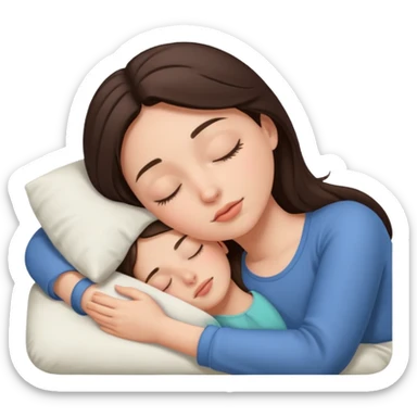 Brunette girl sleeping sticker