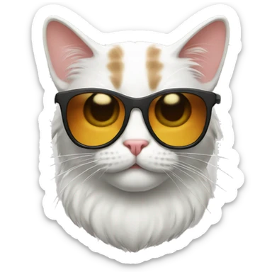Cat with sunglasses sticker