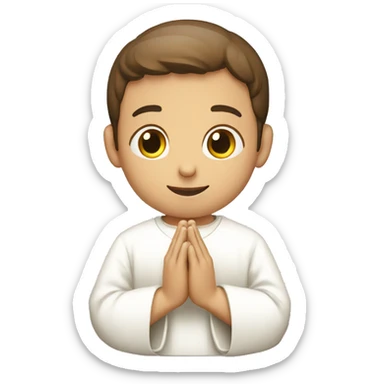 The Young italian Priest in prayer sticker