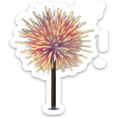 Fireworks at river sticker