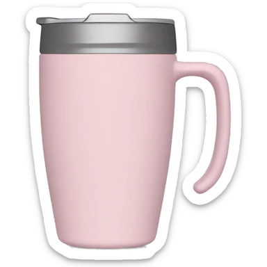 Light pink tumbler with handle sticker