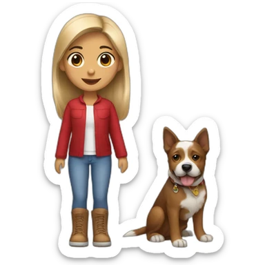 Venezuelan girl with a west highland teerier dog sticker