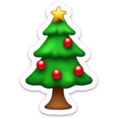 Red X-mas tree sticker