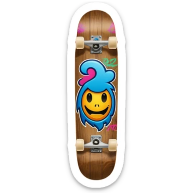 Skateboard deck sticker