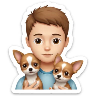 Boy with chiwawa sticker