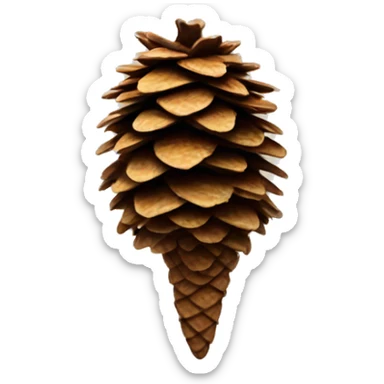 smiling pinecone sticker