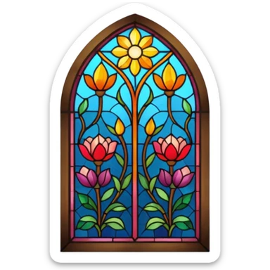 stained glass window sticker