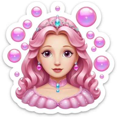 pink bubbles glinda sticker