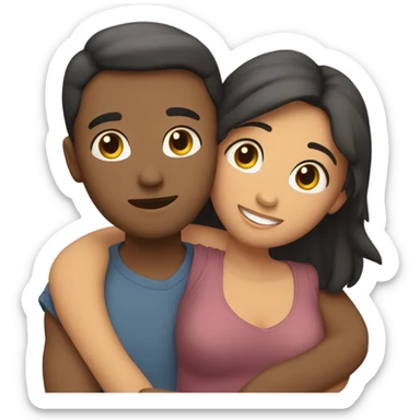 Bf and gf cuddles  sticker