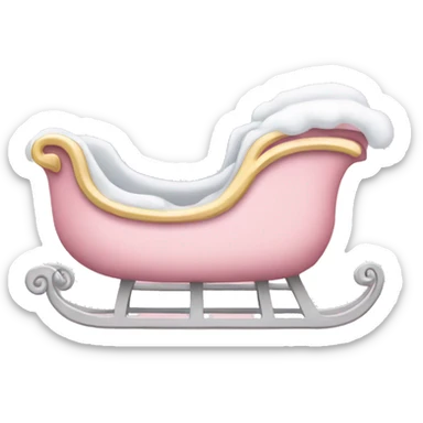 light pink sleigh sticker